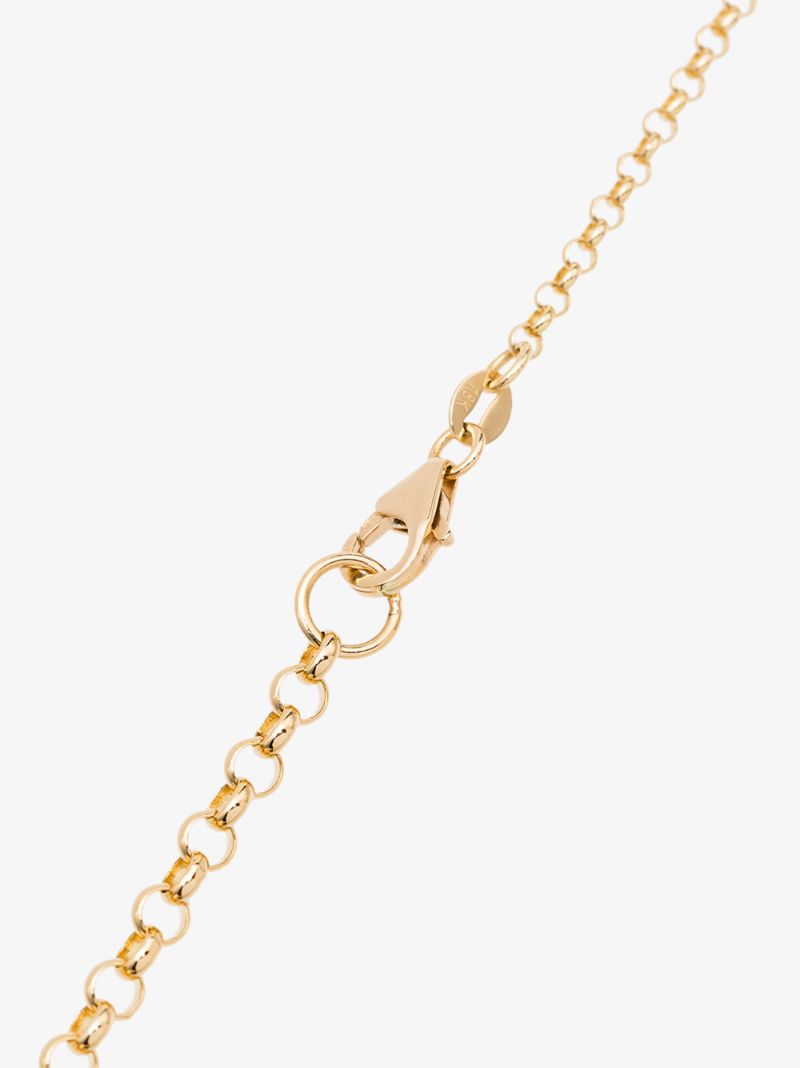 18k Yellow Gold Wholeness Medium Belcher Chain Diamond Necklace