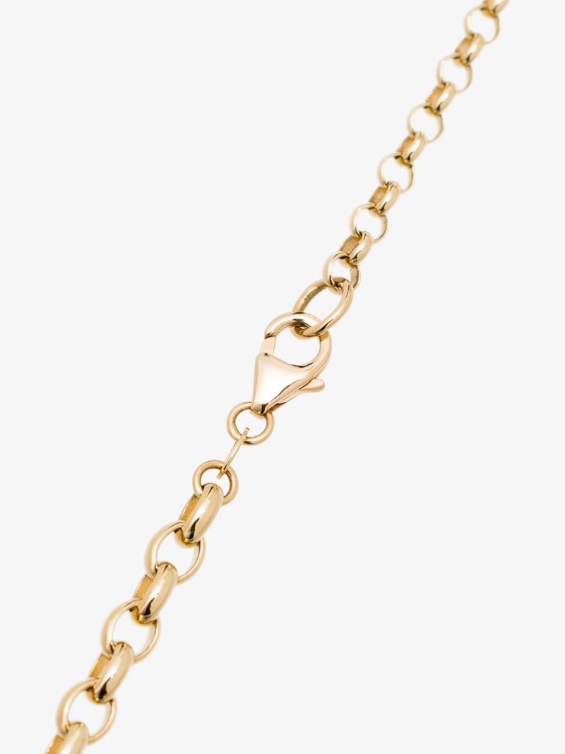 18k Yellow Gold Strength Heavy Belcher Chain Diamond Necklace