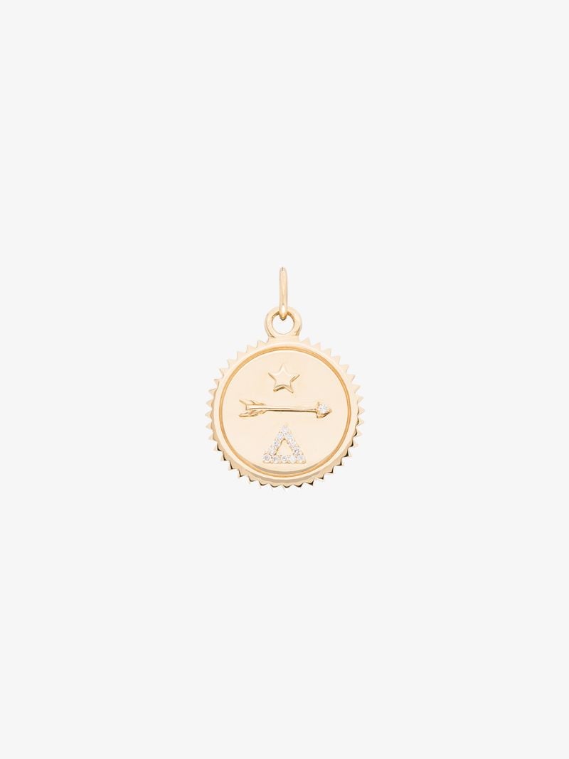 18k Yellow Gold Dream Baby Diamond Medallion Charm
