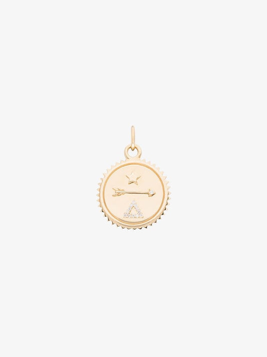 18k Yellow Gold Dream Baby Diamond Medallion Charm