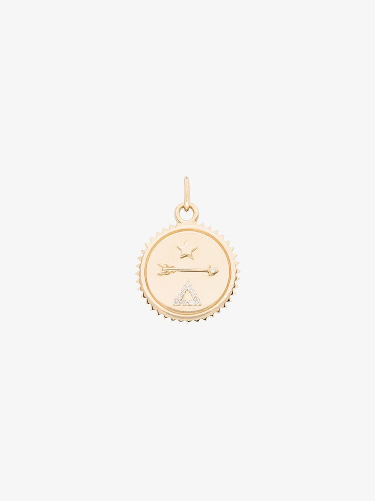 18k Yellow Gold Dream Baby Diamond Medallion Charm