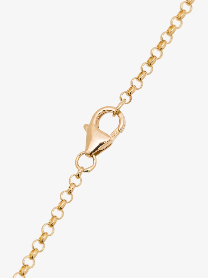 18k Yellow Gold Snake Miniature Coin Charm Necklace