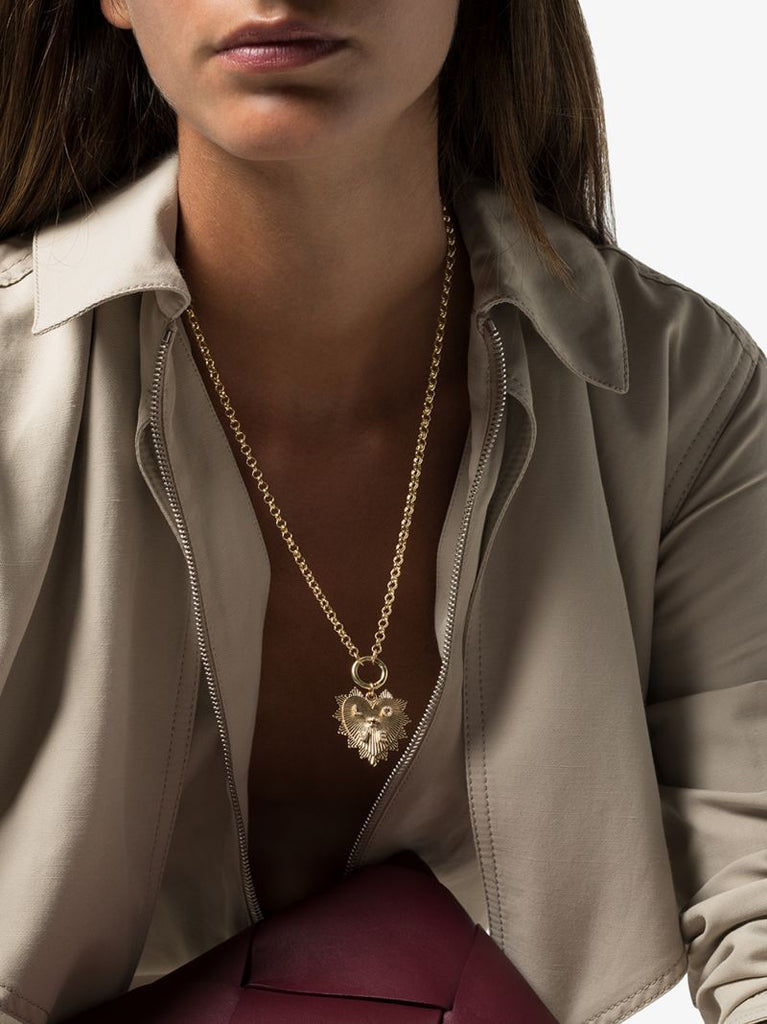 18k Yellow Gold Heart Love Diamond Charm