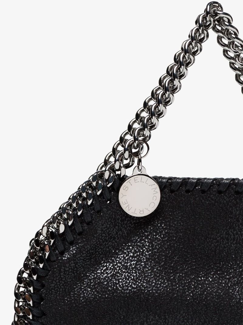 Black Falabella Tiny Faux Leather Cross Body Bag