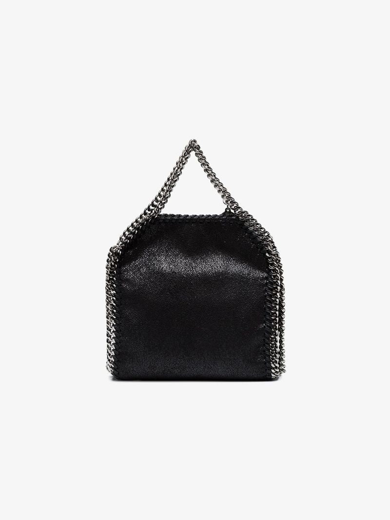 Black Falabella Tiny Faux Leather Cross Body Bag