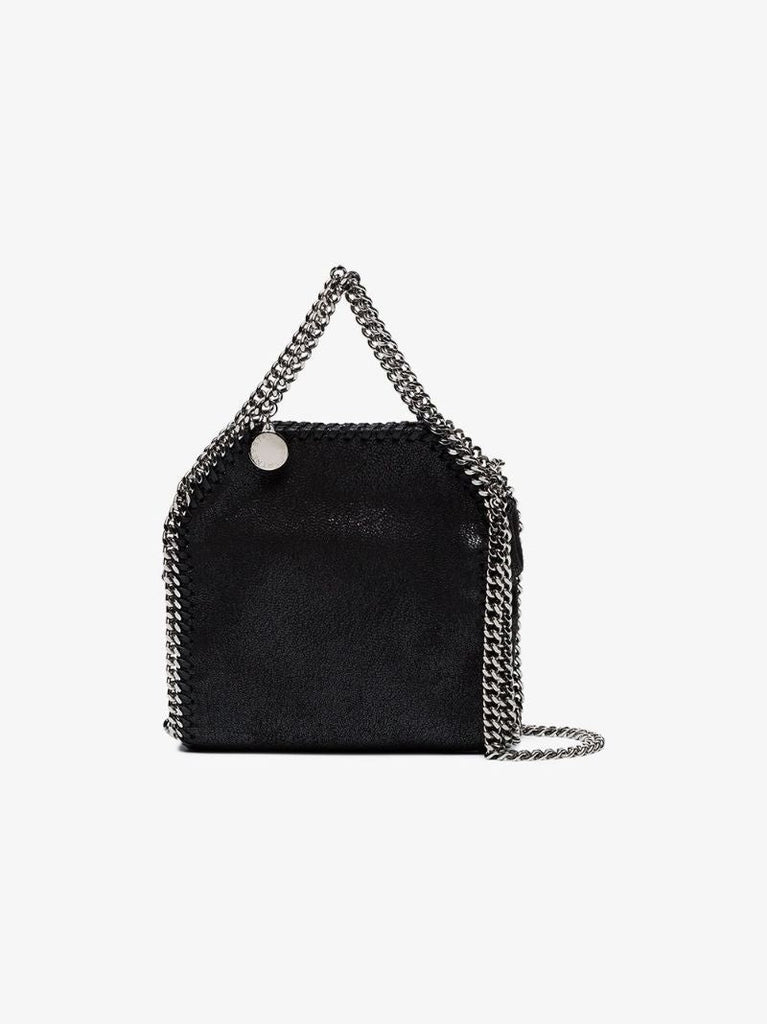 Black Falabella Tiny Faux Leather Cross Body Bag