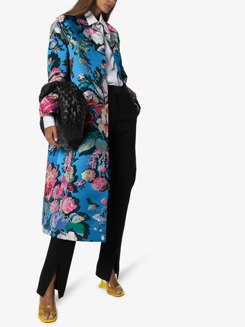 Ruberta Floral Jacquard Coat