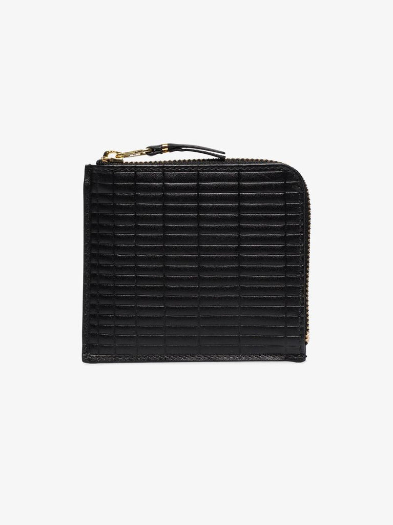Black Brick Half-zip Leather Wallet