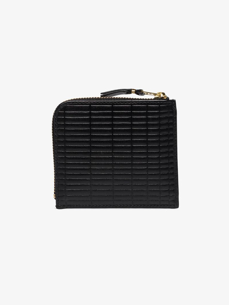 Black Brick Half-zip Leather Wallet