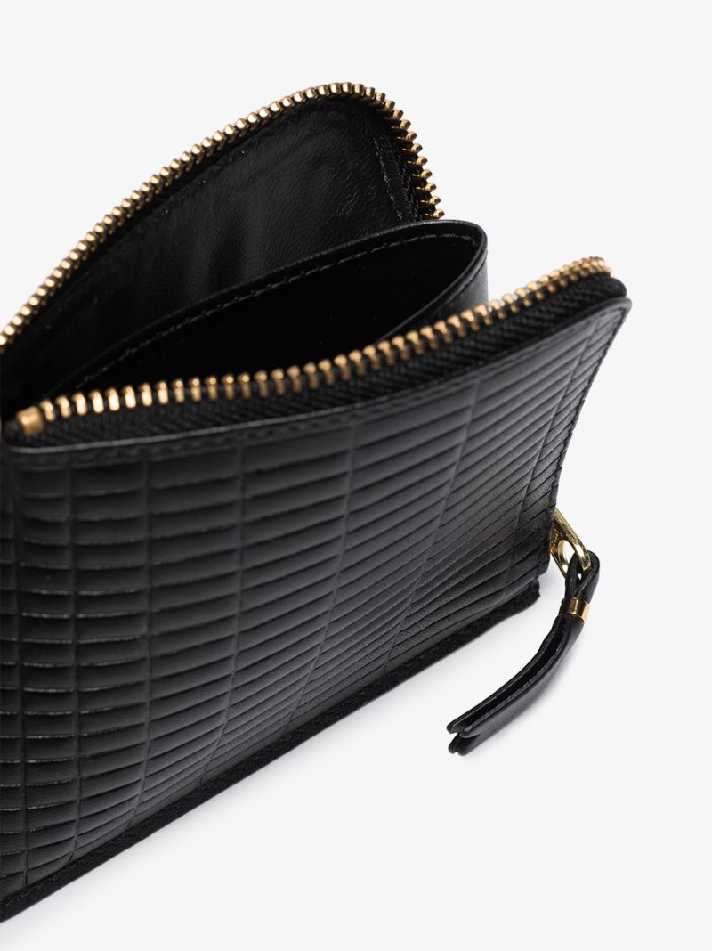 Black Brick Half-zip Leather Wallet