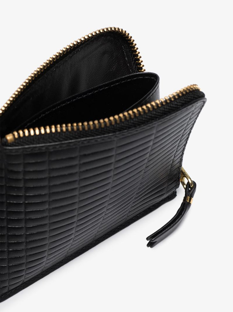 Black Brick Half-zip Leather Wallet