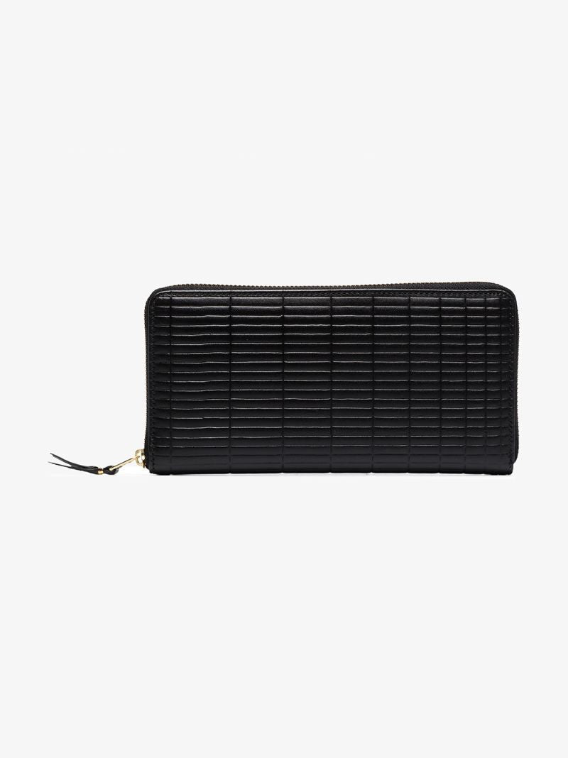 Black Brick Zip-around Leather Wallet