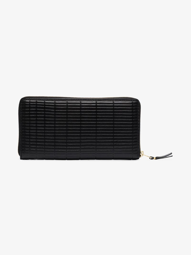 Black Brick Zip-around Leather Wallet