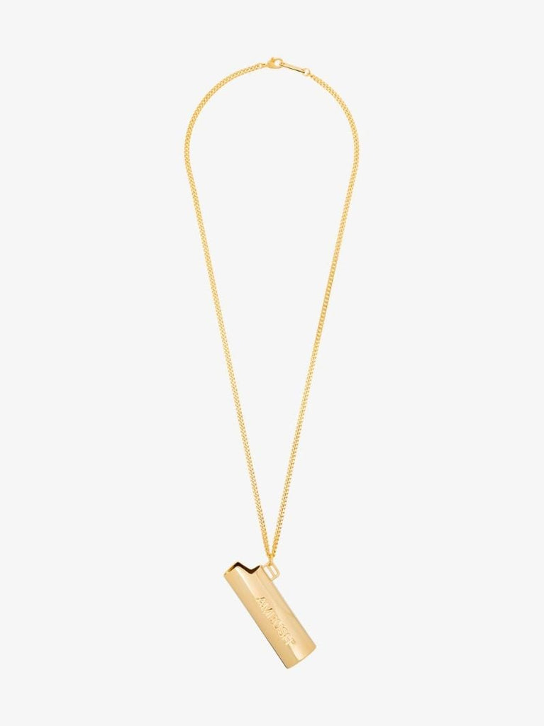 Gold Tone Lighter Case Necklace