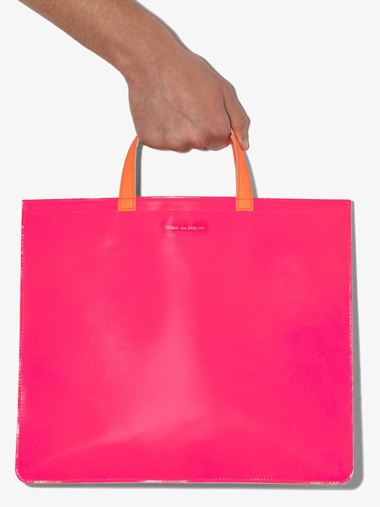 Multicoloured Colour Block Leather Tote Bag