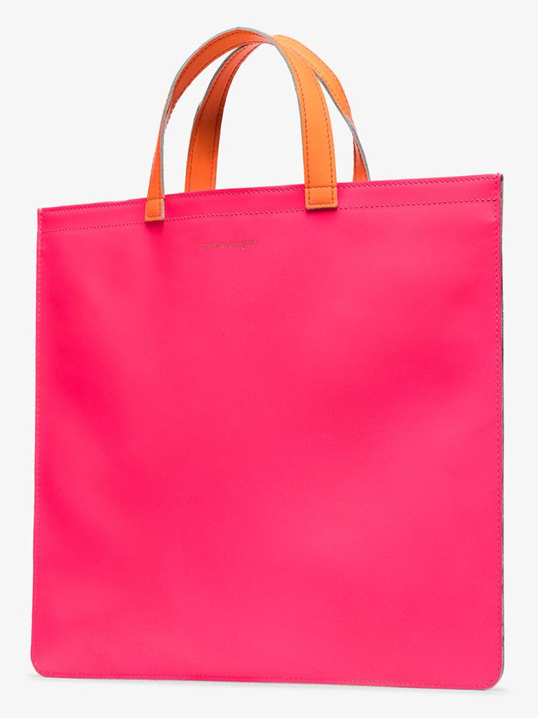Multicoloured Colour Block Leather Tote Bag