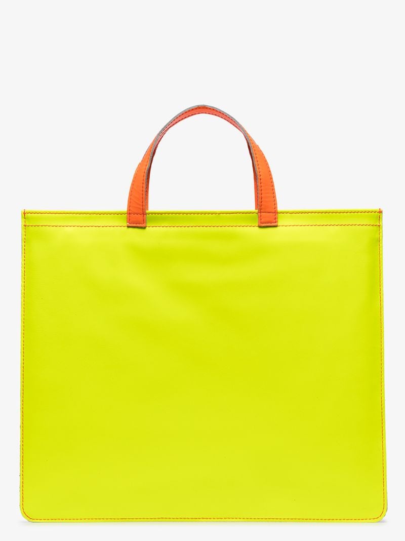 Multicoloured Colour Block Leather Tote Bag