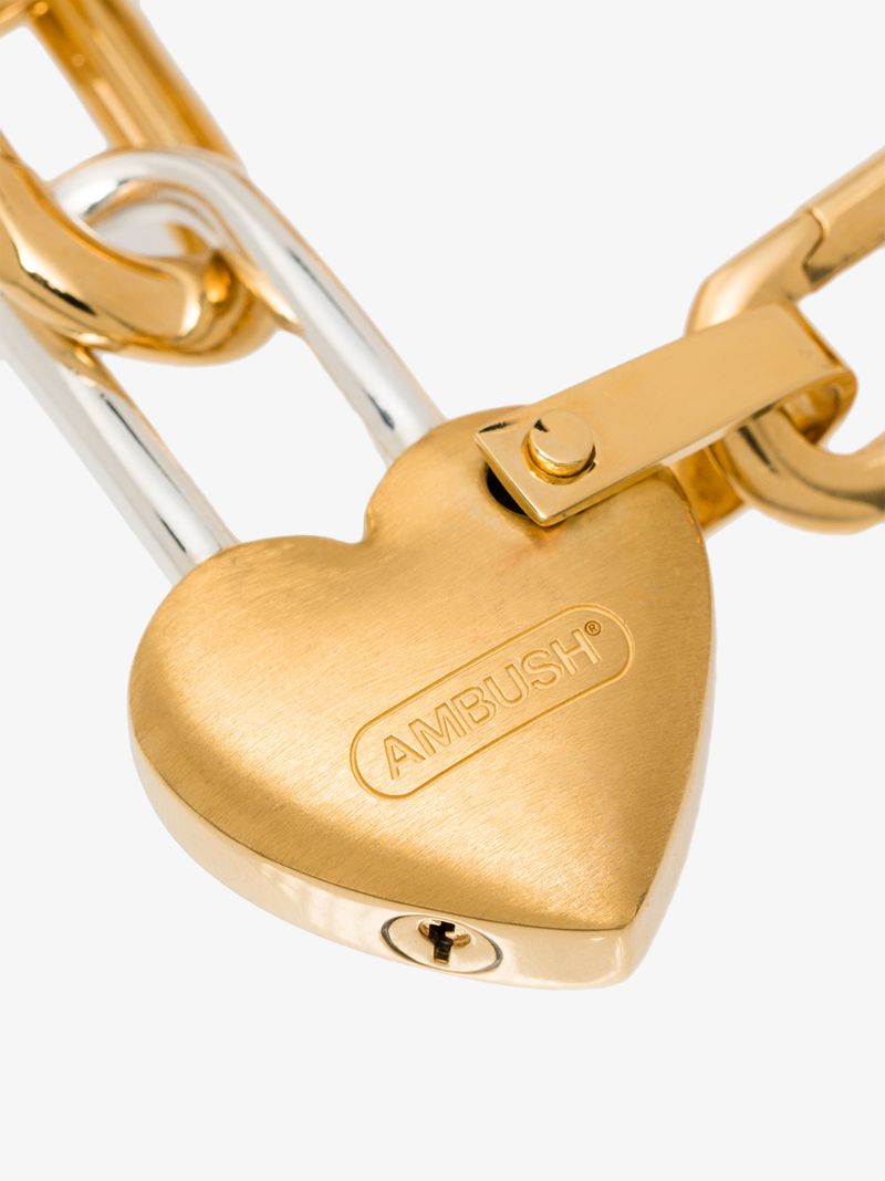 Gold-plated Heart Padlock Bracelet