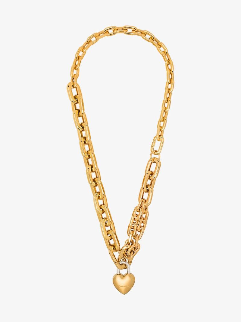 Gold-plated Heart Padlock Necklace