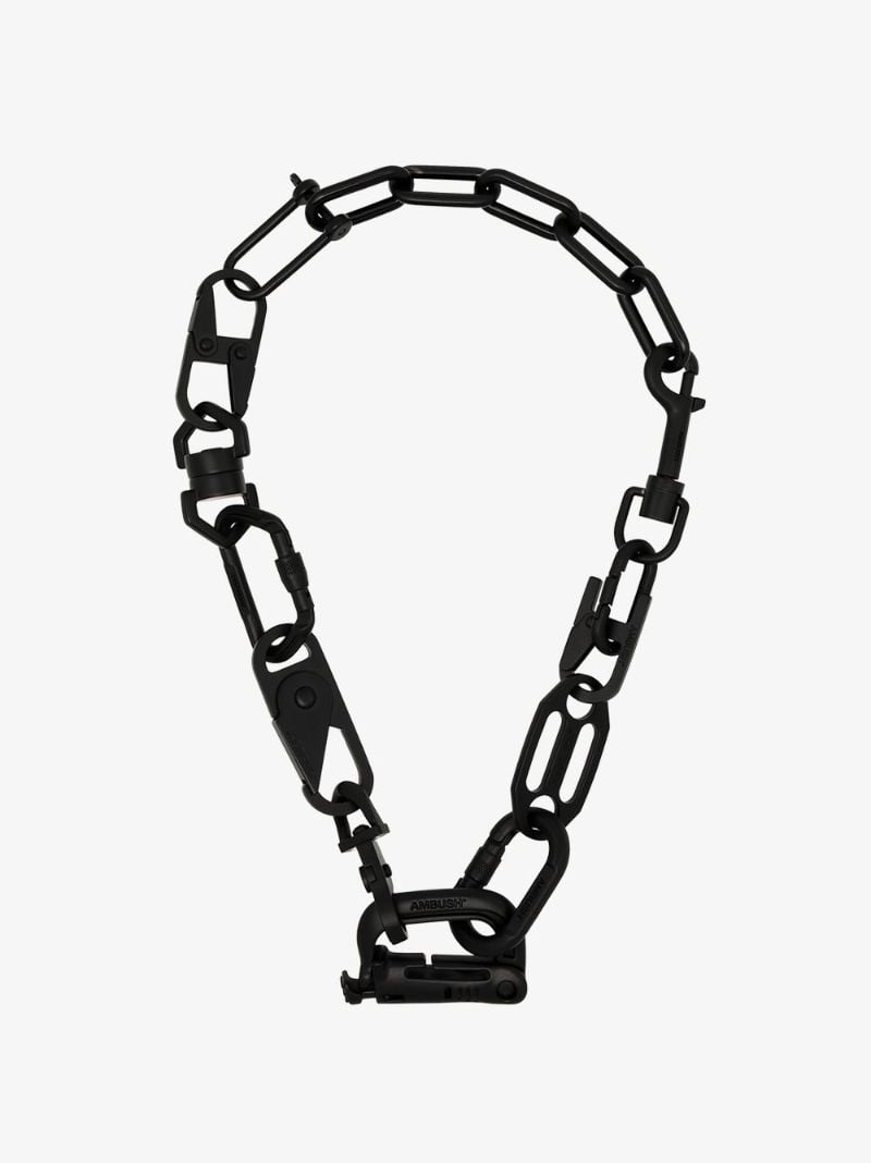 Black Carabiner Chain Necklace