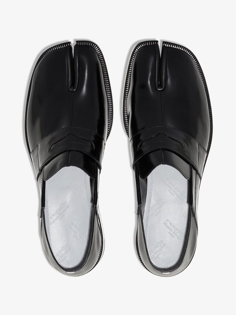 Black Tabi Patent Leather Loafers