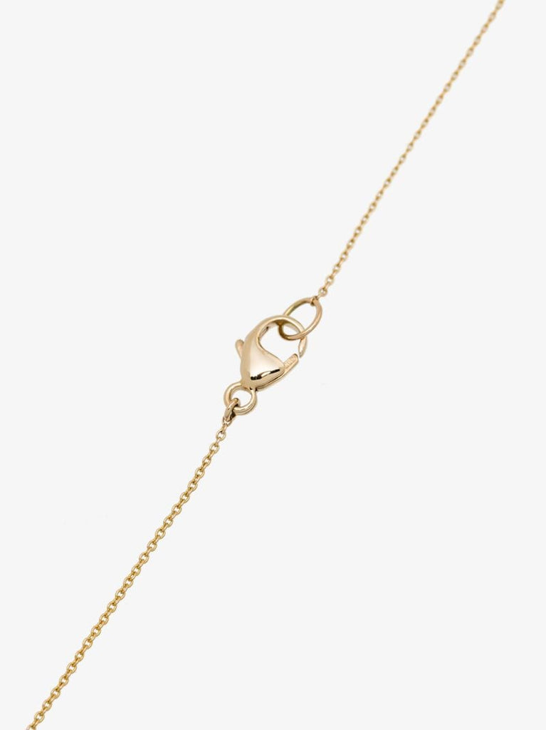 14k Yellow Gold Pearl Ivy O Initial Necklace