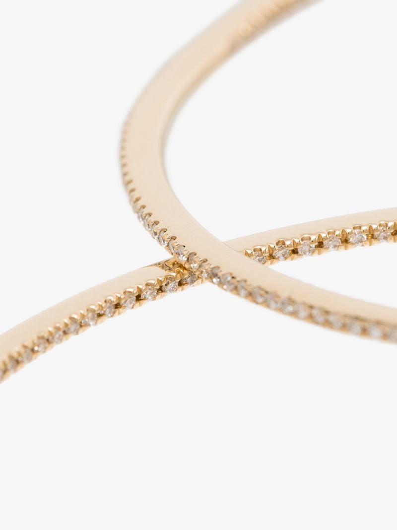 14k Yellow Gold Diamond Hoop Earrings