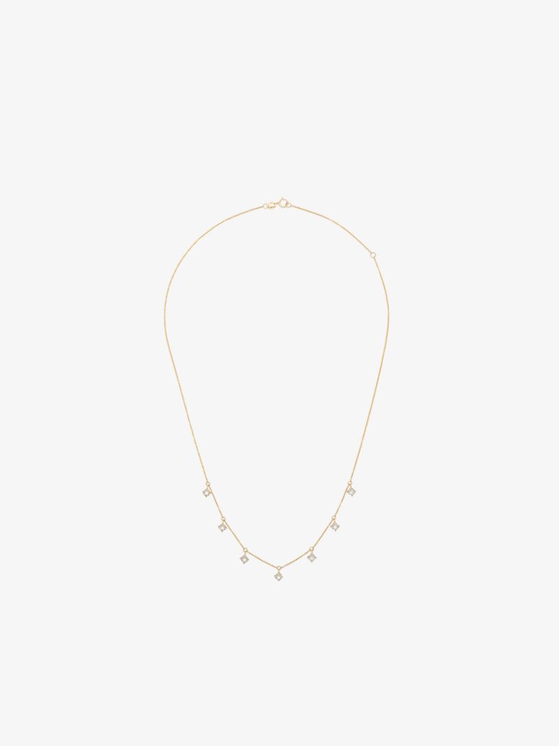 14k Yellow Gold Ava Bea Station Diamond Necklace