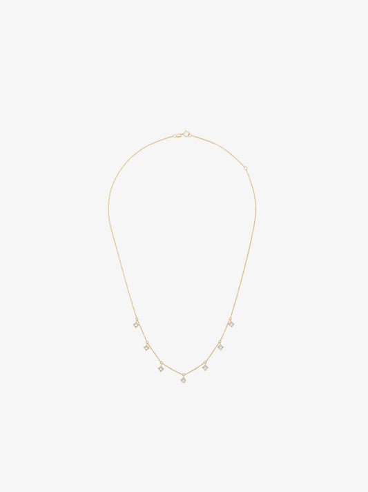 14k Yellow Gold Ava Bea Station Diamond Necklace