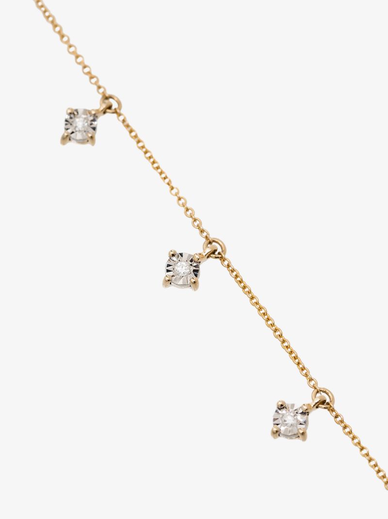 14k Yellow Gold Ava Bea Station Diamond Necklace