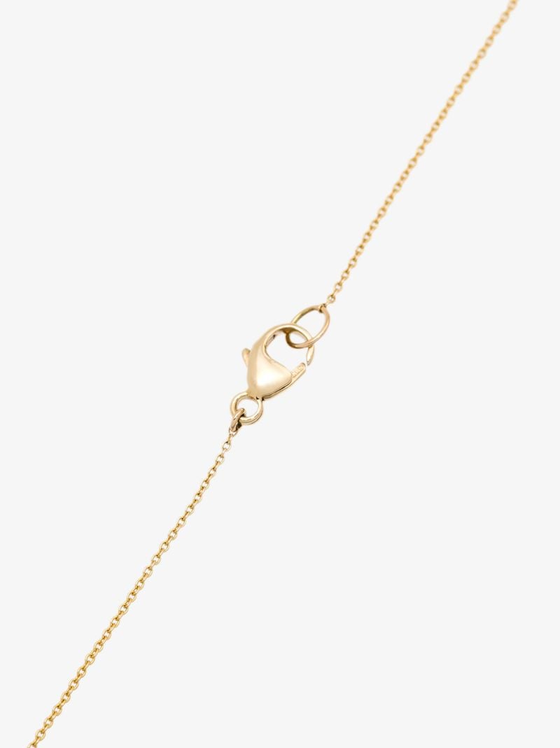 14k Yellow Gold Pearl Ivy E Initial Necklace