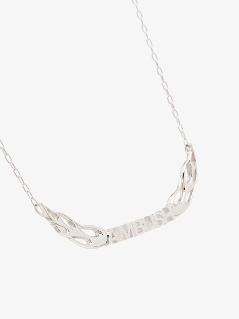 Sterling Silver Flames Necklace