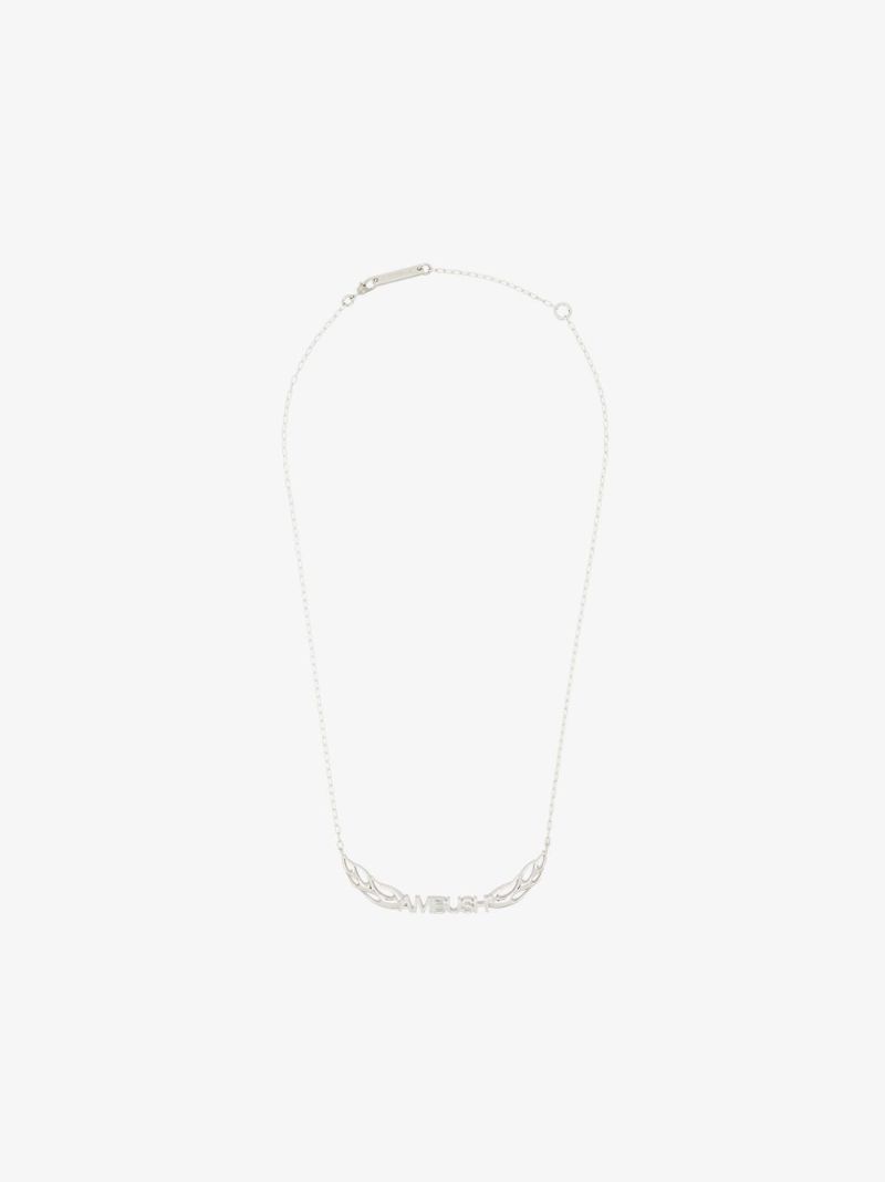 Sterling Silver Flames Necklace