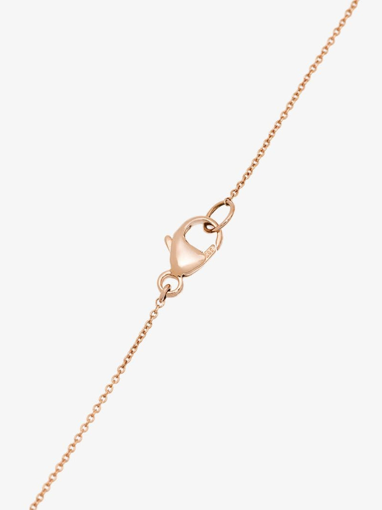 14k Rose Gold Pearl Ivy R Initial Necklace
