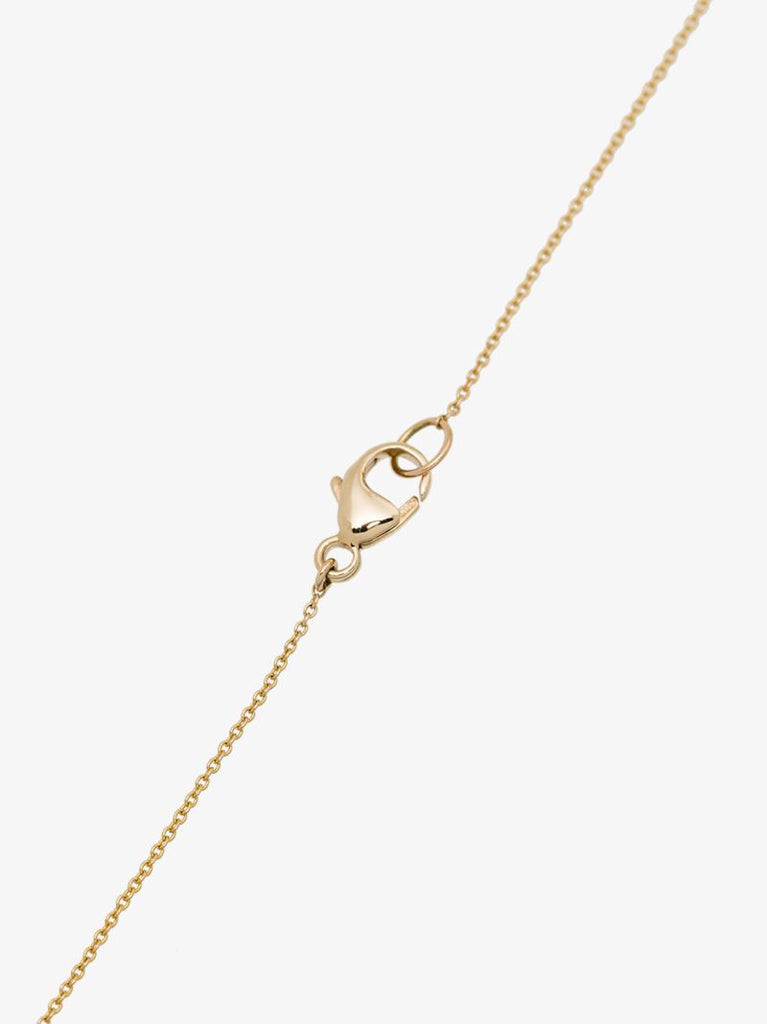 14k Yellow Gold Pearl Ivy I Initial Necklace