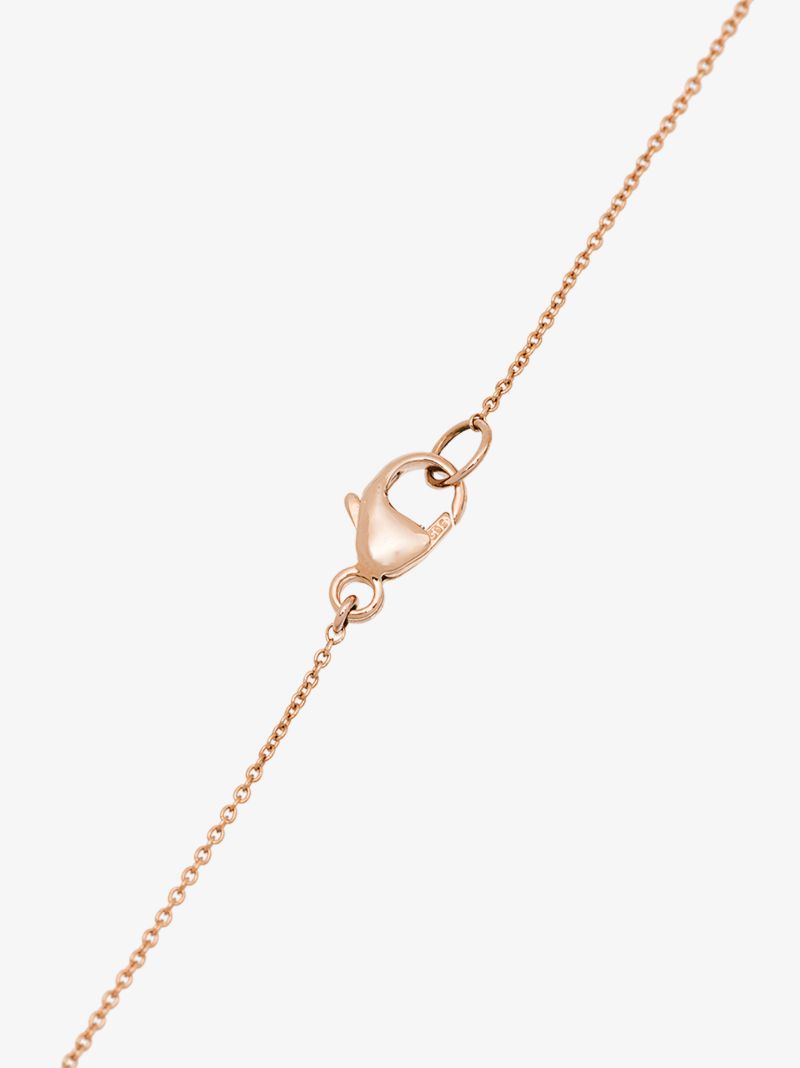 14k Rose Gold Pearl Ivy X Initial Necklace