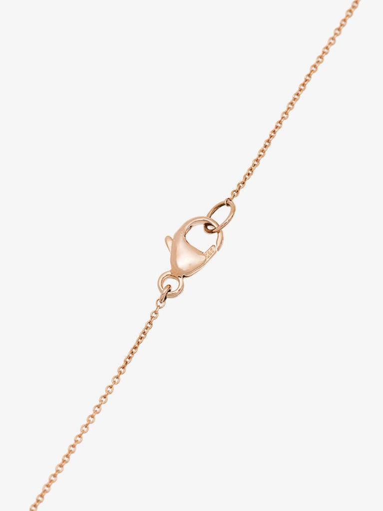 14k Rose Gold Pearl Ivy X Initial Necklace