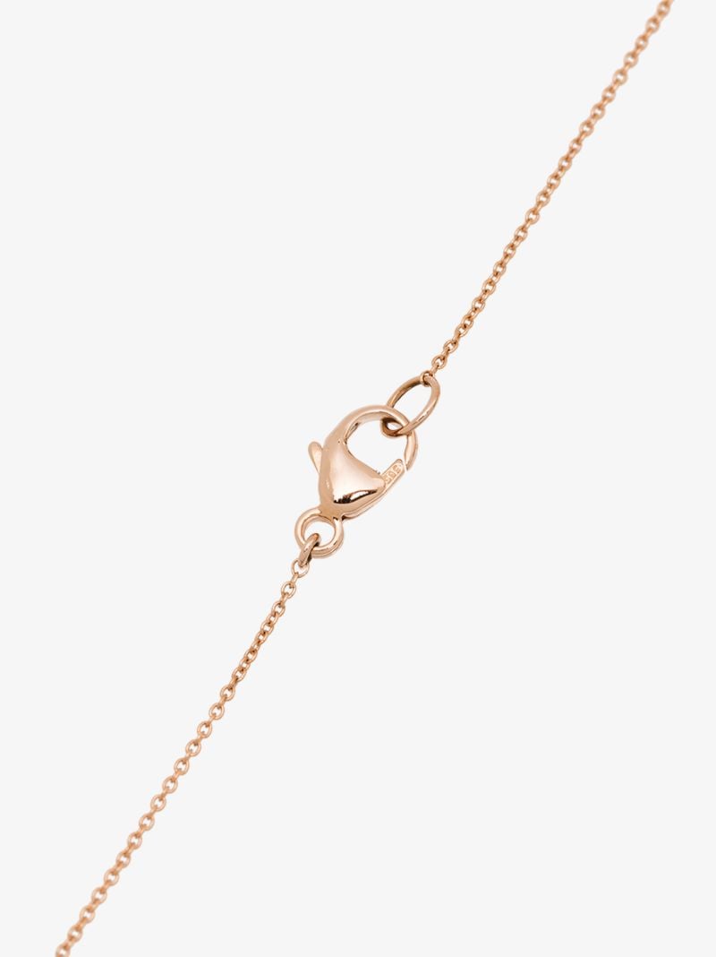 14k Rose Gold Pearl Ivy L Initial Necklace