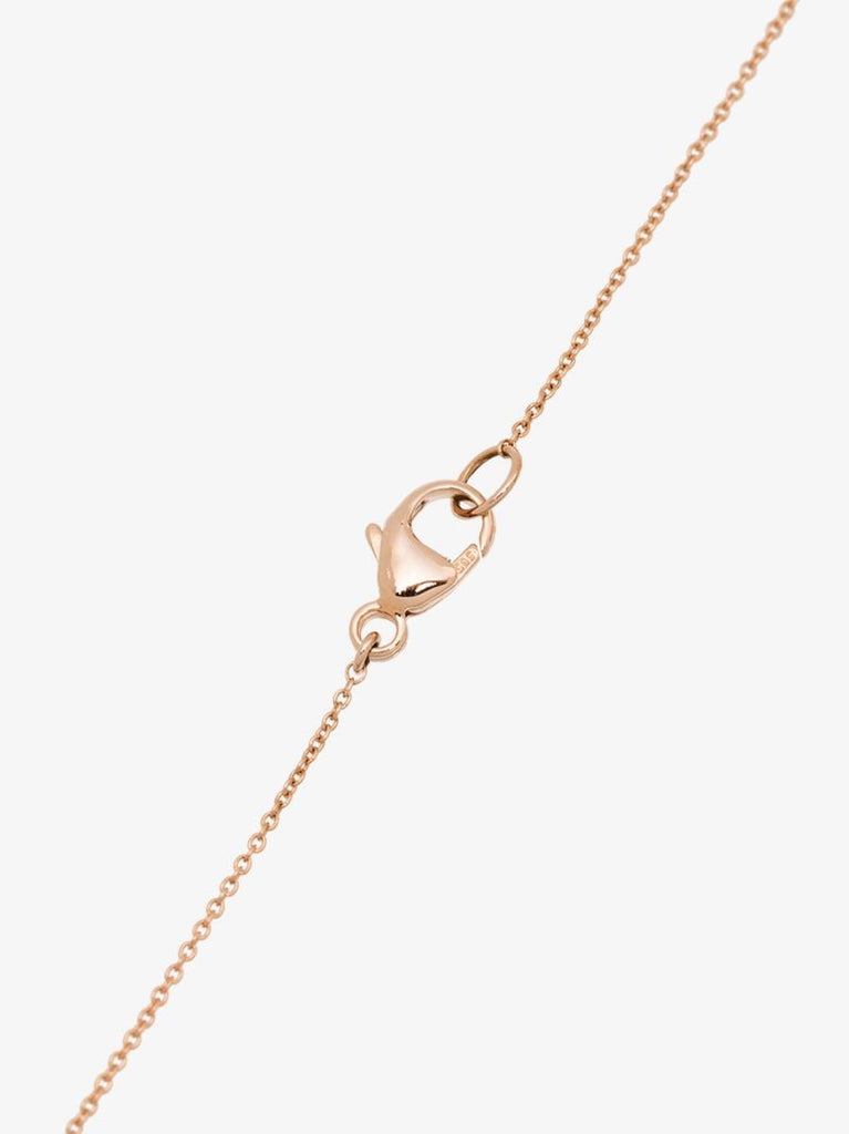 14k Rose Gold Pearl Ivy L Initial Necklace