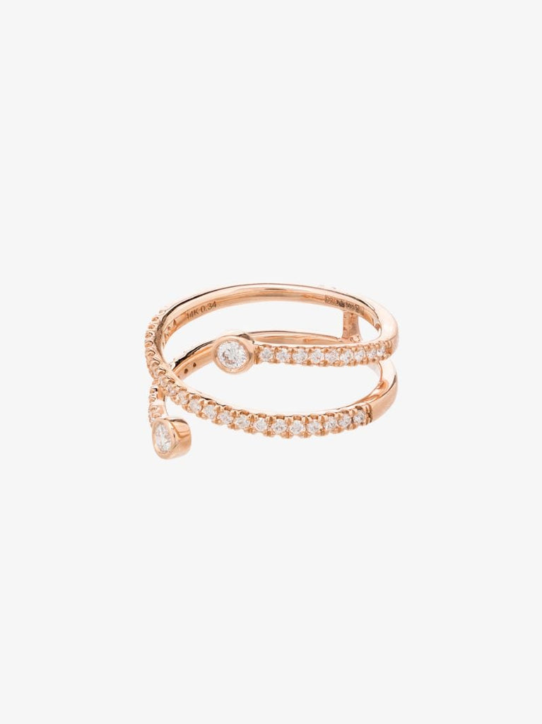 14k Rose Gold Lulu Jack Diamond Wrap Ring