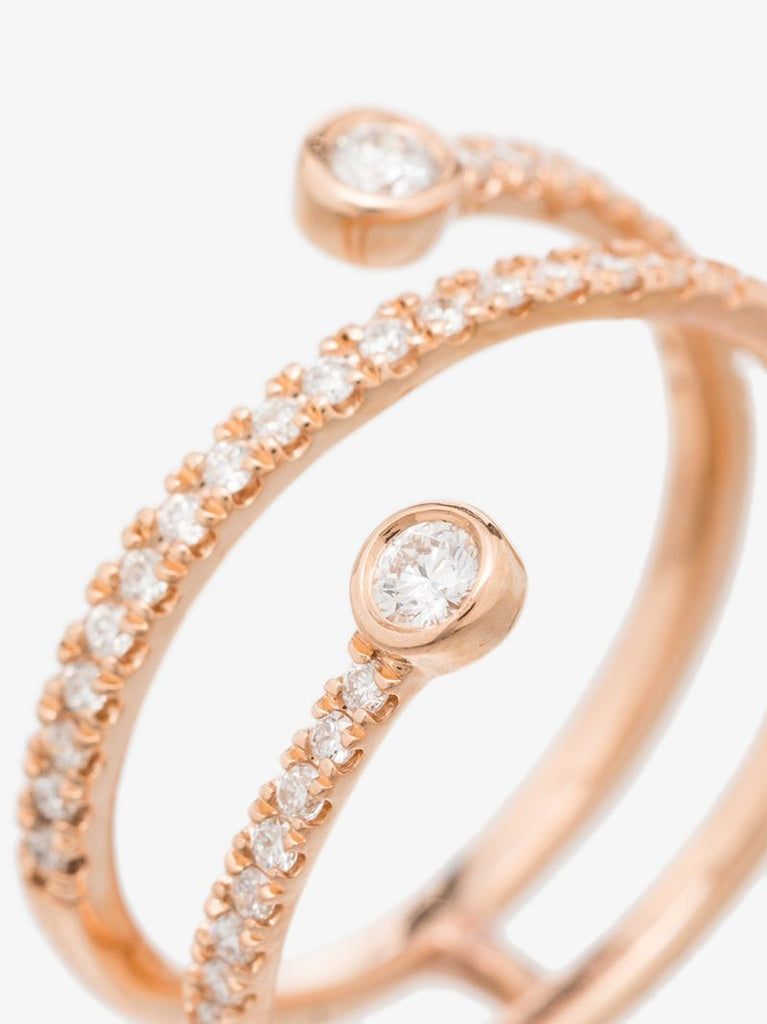 14k Rose Gold Lulu Jack Diamond Wrap Ring