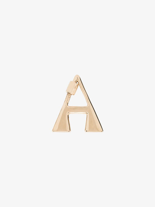 14k Yellow Gold Small a Lock Charm
