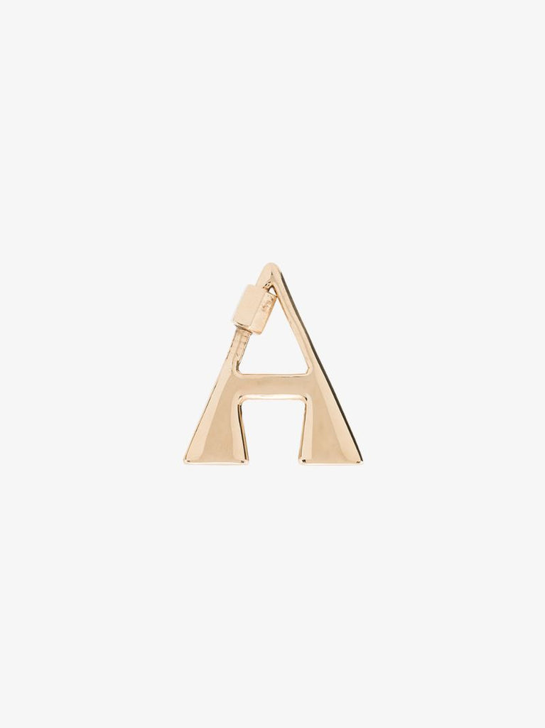 14k Yellow Gold Small a Lock Charm