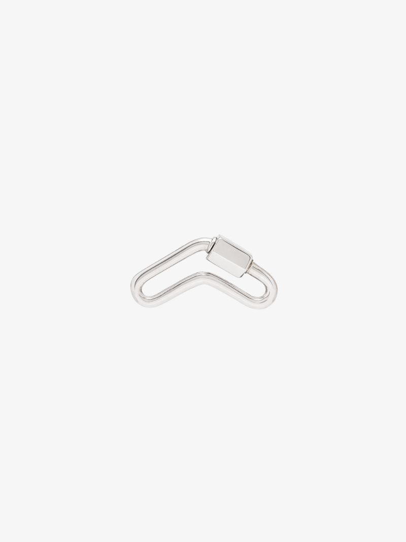 14k White Gold Regular Boomerang Lock Charm