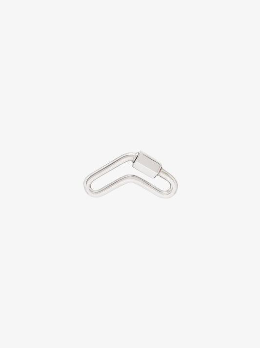 14k White Gold Regular Boomerang Lock Charm
