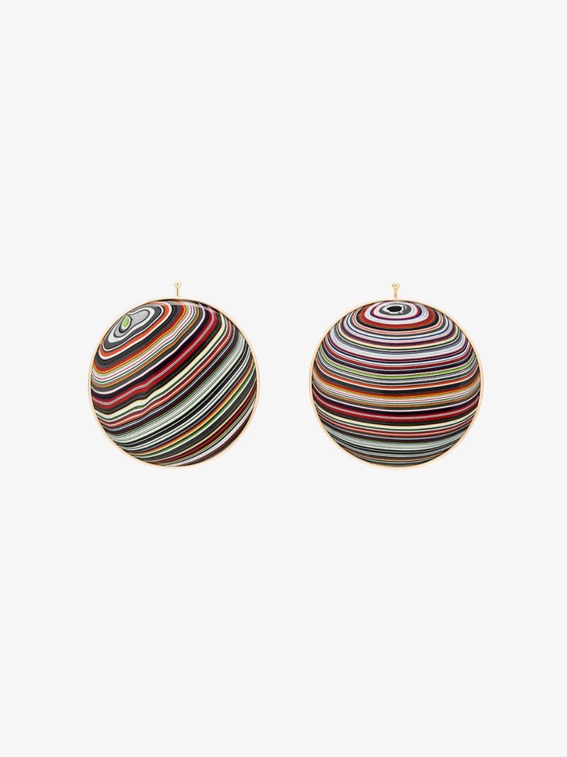 18k Yellow Gold Fordite Disc Charms