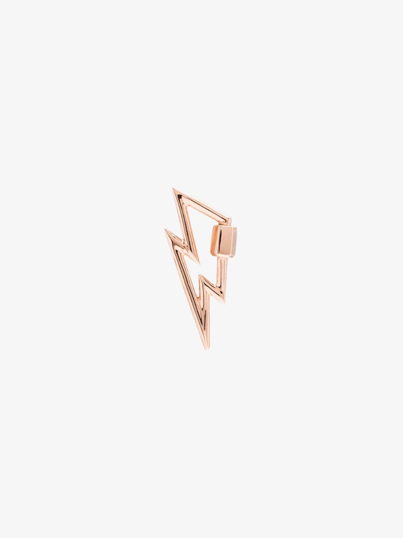 14k Rose Gold Bolt Lock Charm