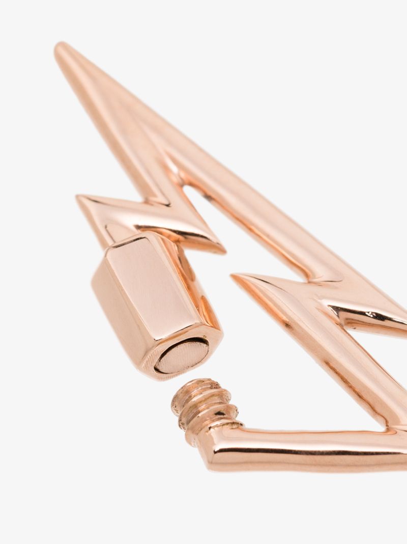 14k Rose Gold Bolt Lock Charm