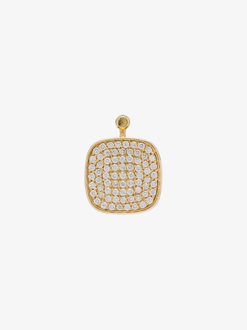18k Yellow Gold Diamond Earring Charm