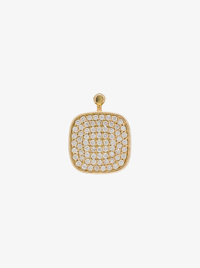 18k Yellow Gold Diamond Earring Charm